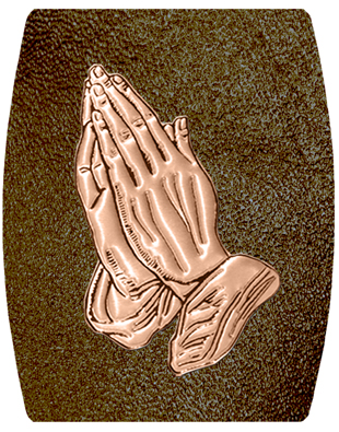 DNSHEND 516 BZ SH BR Bronze Praying Hands Shimmer Brown